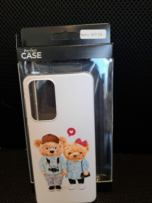   Луксозен силиконов гръб ТПУ Perfect Case за Samsung Galaxy A33 5G A336F Bear boy and girl 